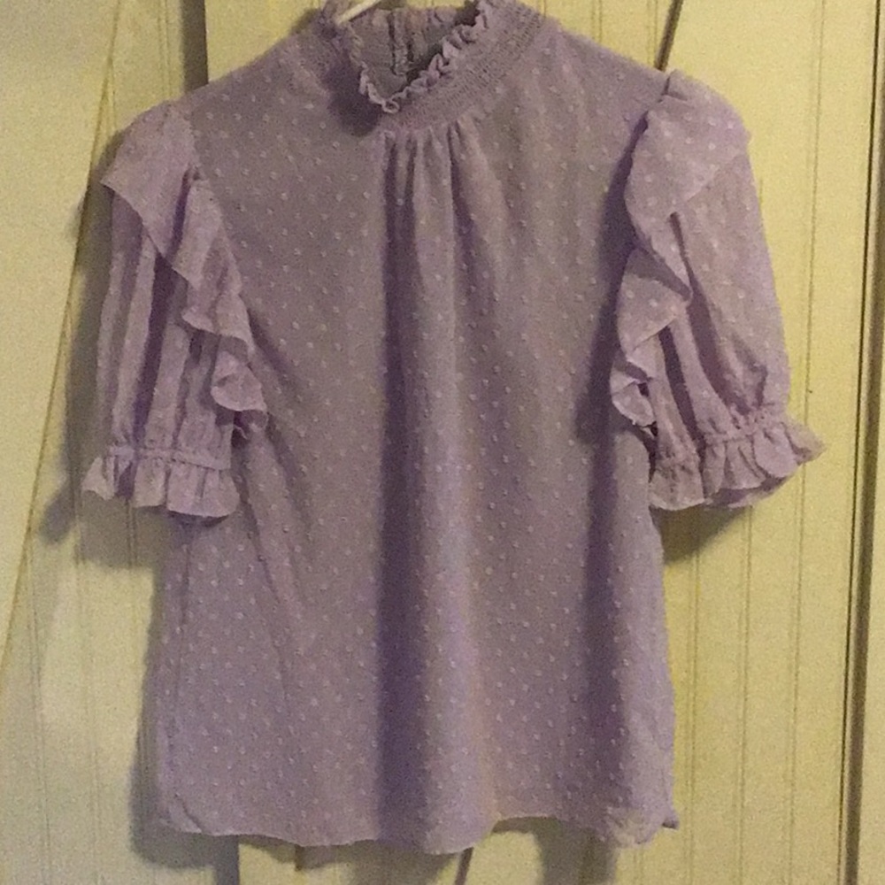 Free the Roses smock neck blouse